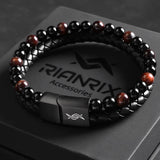 Redeye - Leather bracelet with red tiger-eye stone