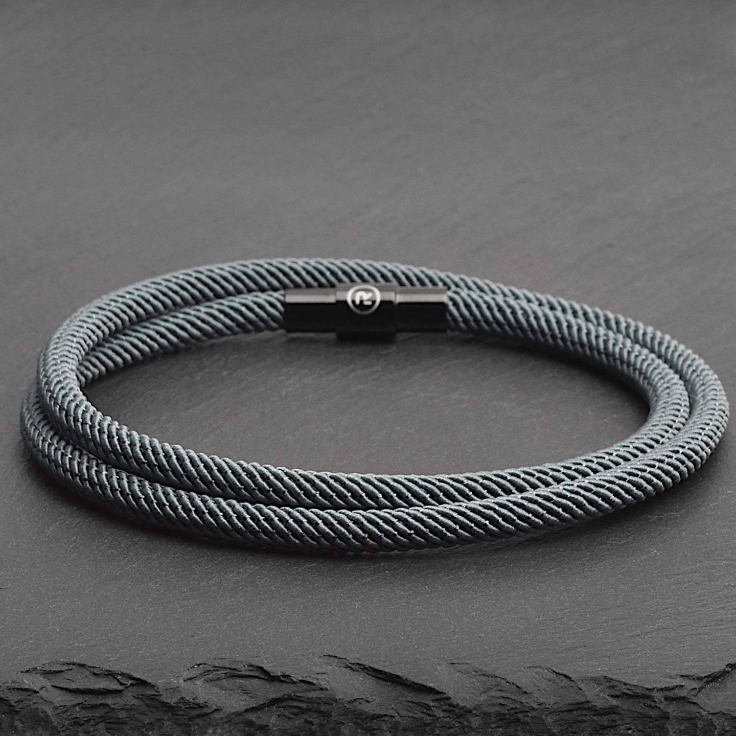 Reed - 4mm doube-layer Milan rope bracelet in blue gray