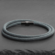 Reed - 4mm doube-layer Milan rope bracelet in blue gray