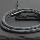 Reed - 4mm doube-layer Milan rope bracelet in blue gray