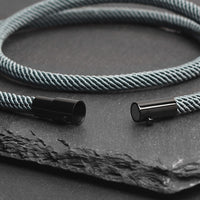 Reed - 4mm doube-layer Milan rope bracelet in blue gray