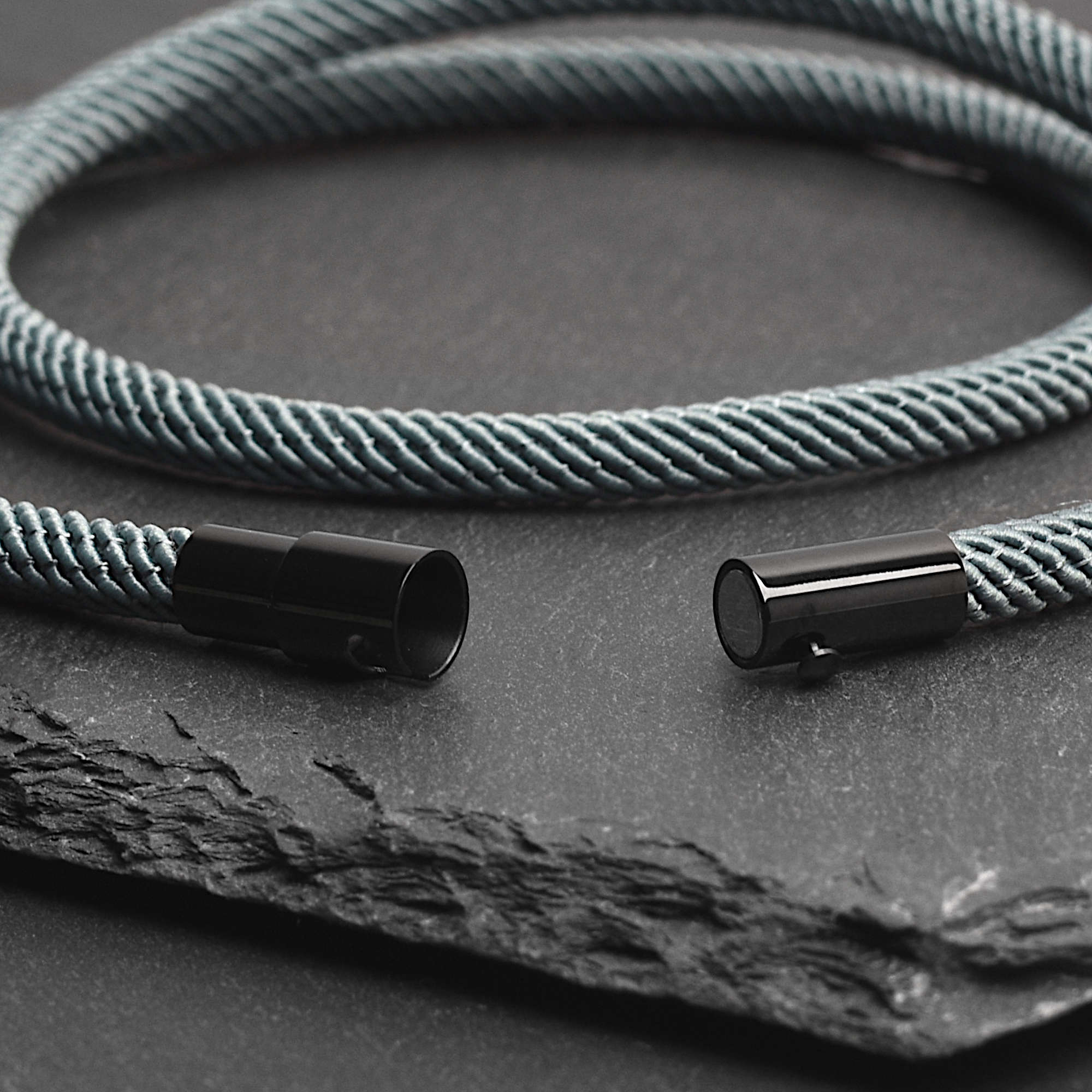 Reed - 4mm doube-layer Milan rope bracelet in blue gray