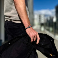 Reed - 4mm doube-layer Milan rope bracelet in blue gray