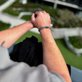 Reed - 4mm doube-layer Milan rope bracelet in blue gray