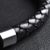 Onyx — Leather Bracelet with Onyx Stone