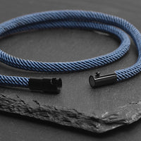 Blaise - 4mm doube-layer Milan rope bracelet in blue