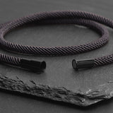 Titan - 4mm doube-layer Milan rope bracelet in black grey