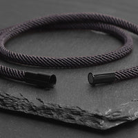 Titan - 4mm doube-layer Milan rope bracelet in black grey