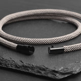 Ash - 4mm doube-layer Milan rope bracelet in grey
