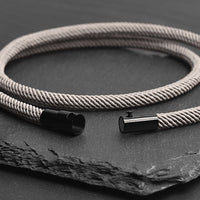 Ash - 4mm doube-layer Milan rope bracelet in grey