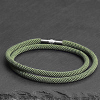 Rowen - 4mm doube-layer Milan rope bracelet in moss green