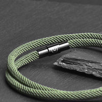 Rowen - 4mm doube-layer Milan rope bracelet in moss green