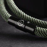 Rowen - 4mm doube-layer Milan rope bracelet in moss green