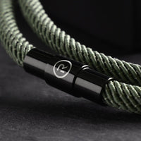 Rowen - 4mm doube-layer Milan rope bracelet in moss green