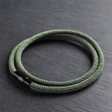 Rowen - 4mm doube-layer Milan rope bracelet in moss green