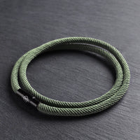 Rowen - 4mm doube-layer Milan rope bracelet in moss green