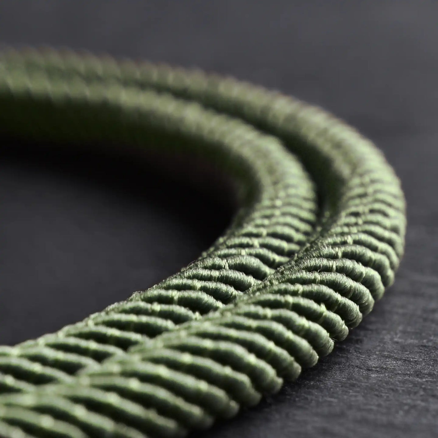 Rowen - 4mm doube-layer Milan rope bracelet in moss green