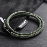 Rowen - 4mm doube-layer Milan rope bracelet in moss green