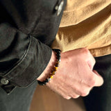 Ryker - Yellow Tiger-Eye & Onyx Bead Bracelet