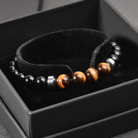 Ryker - Yellow Tiger-Eye & Onyx Bead Bracelet