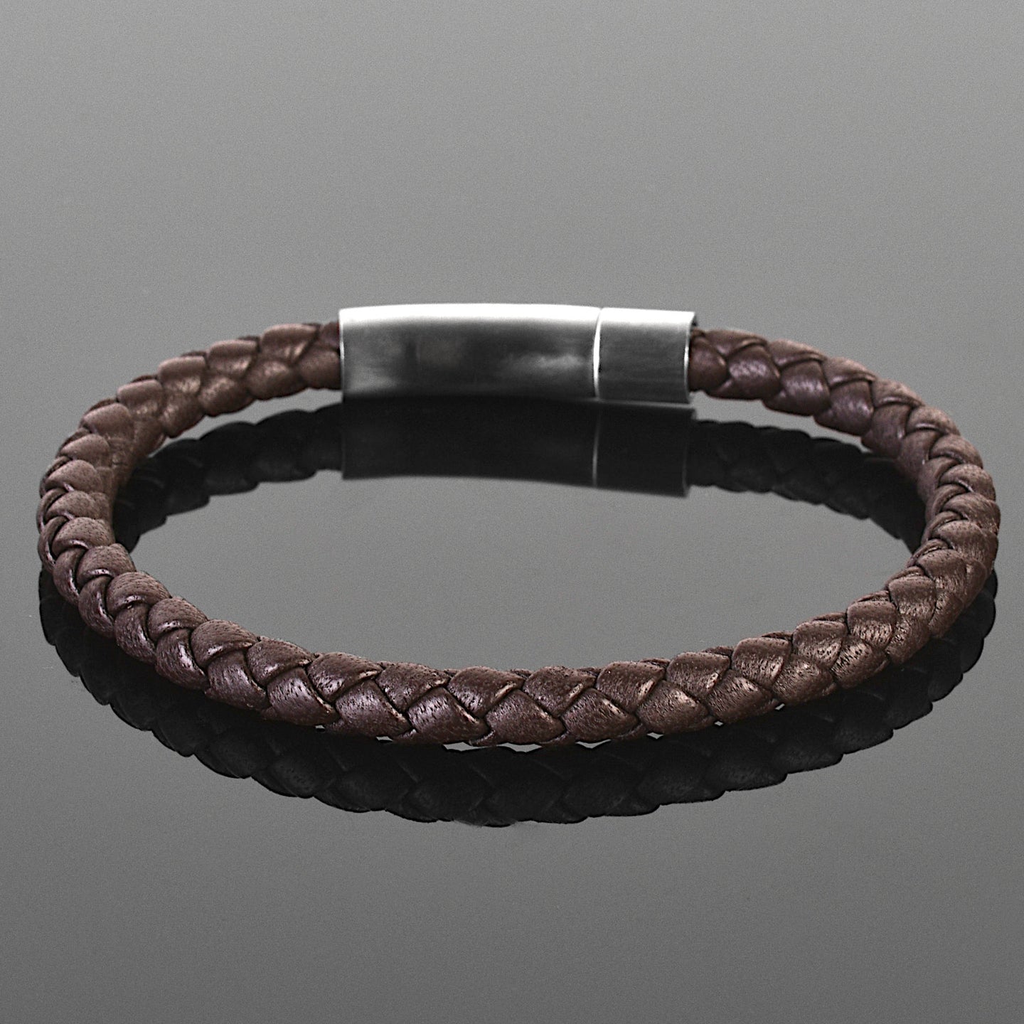 Sepia - 6mm Nappa leather bracelet in dark brown