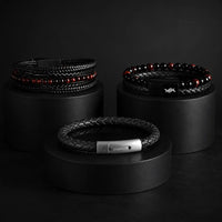 The Axton Set – Men’s Bracelet Bundle (Triple Leather)