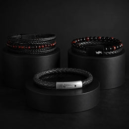 The Axton Set – Men’s Bracelet Bundle (Triple Leather)
