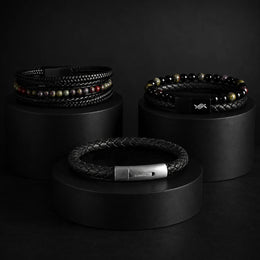 The Drakar Set – Men’s Bracelet Bundle (Triple Leather)