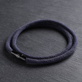 Titan - 4mm doube-layer Milan rope bracelet in black grey