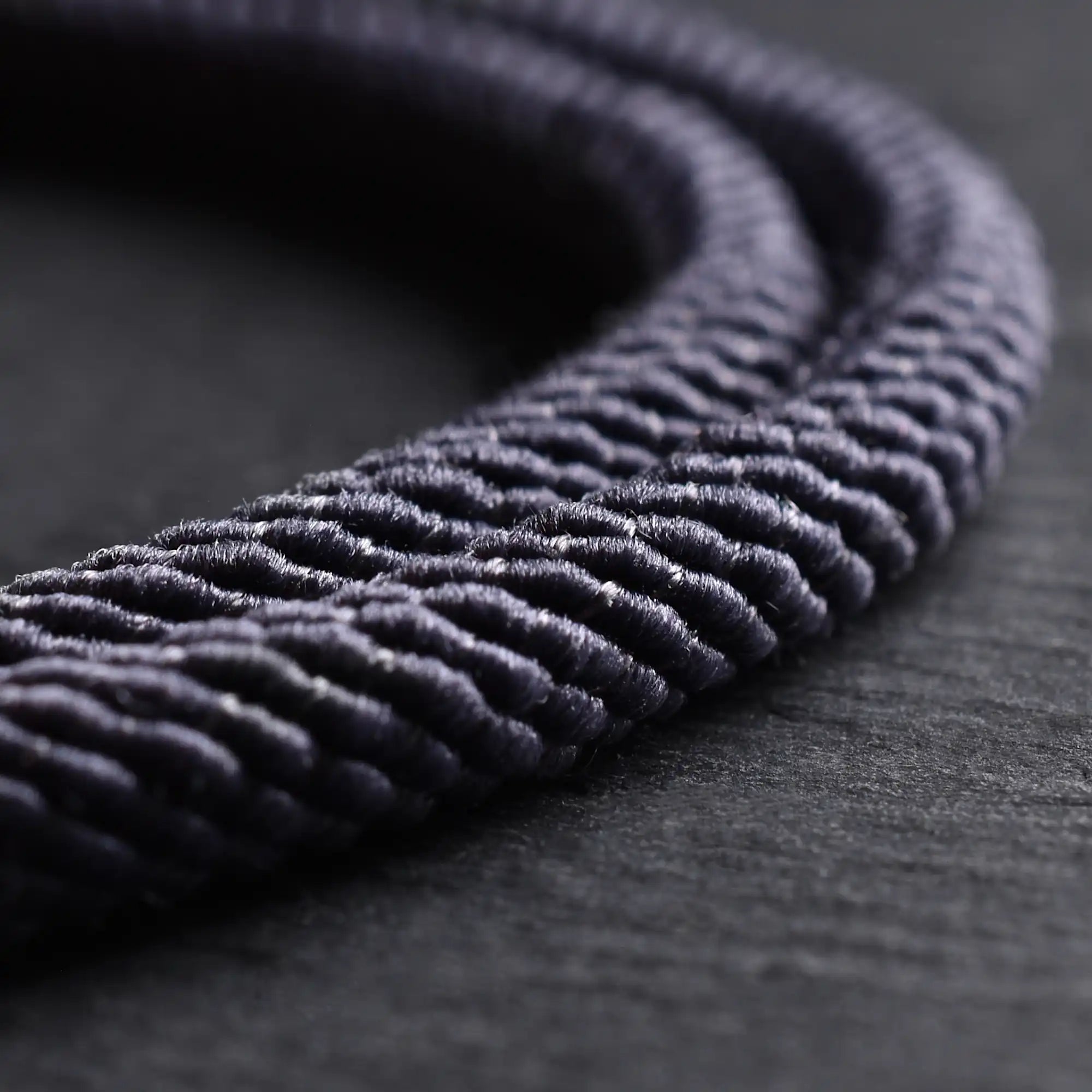 Titan - 4mm doube-layer Milan rope bracelet in black grey