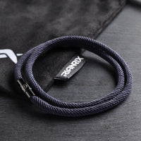 Titan - 4mm doube-layer Milan rope bracelet in black grey