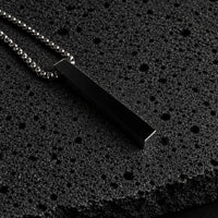 Vector — Black Bar Pendant Necklace