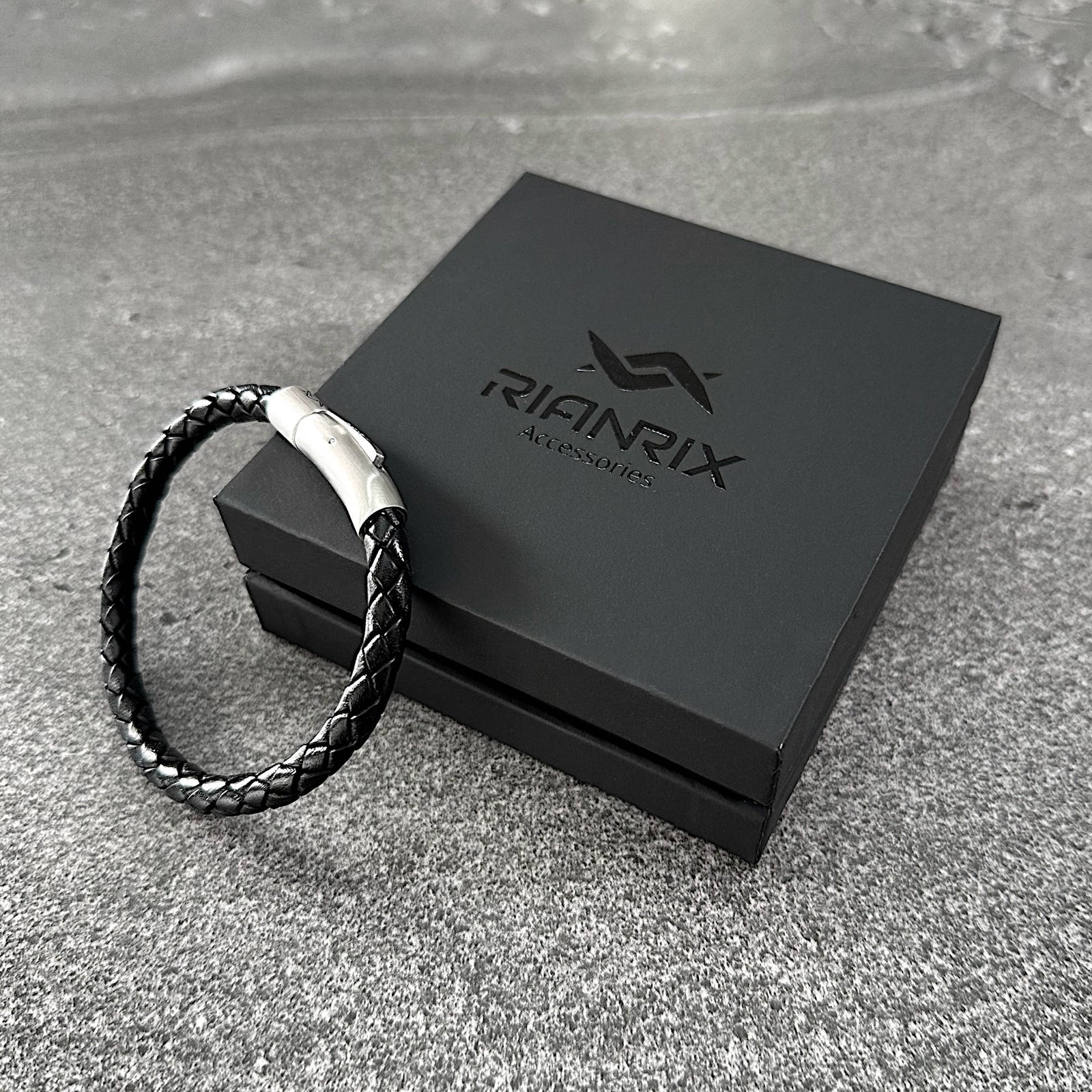 Raven Genuine Leather Bracelet in classic black, product video